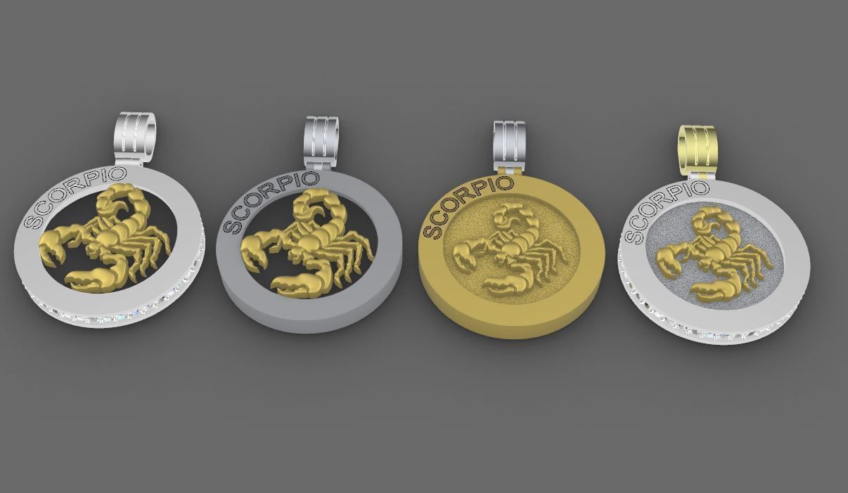 48 model of  zodiac pendant 3D print model_11