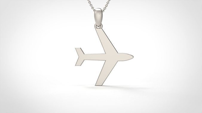 Model 925 Initial Aeroplane Logo Pendant 3D print model