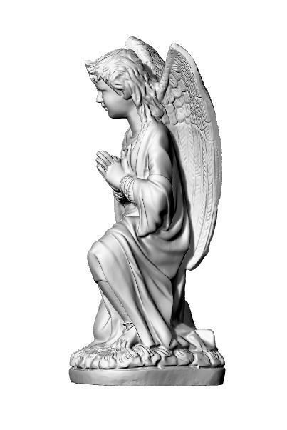 Praying Angel 3D print model_2