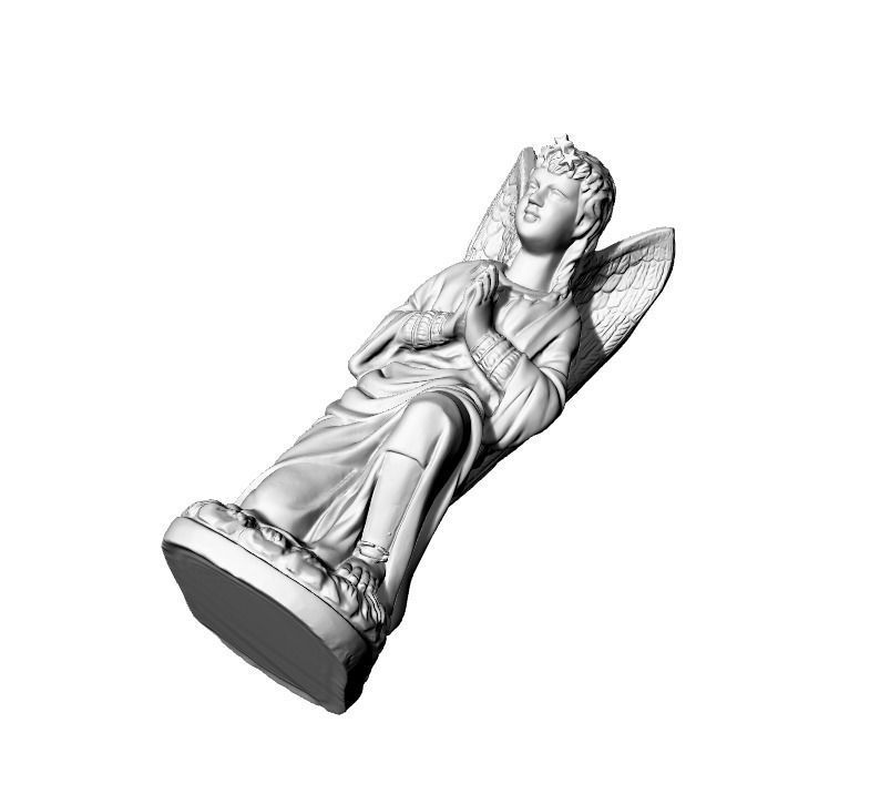 Praying Angel 3D print model_3