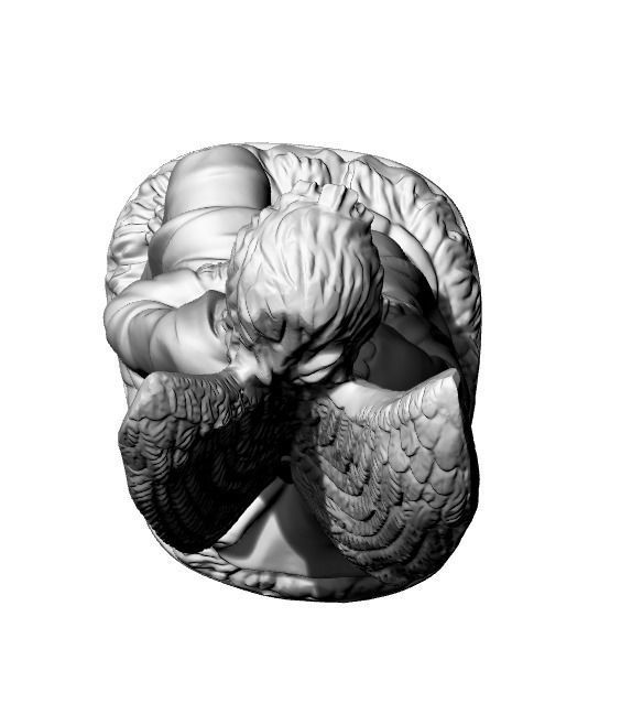 Praying Angel 3D print model_5