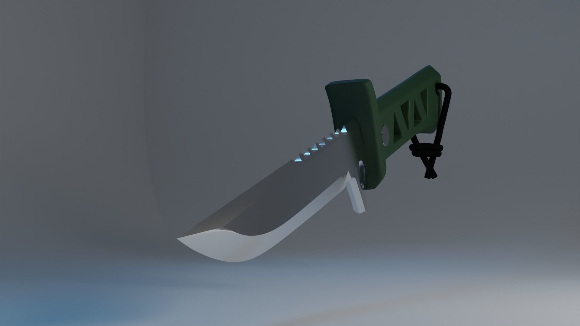 Xeonhunter knife with handle 3D model_1