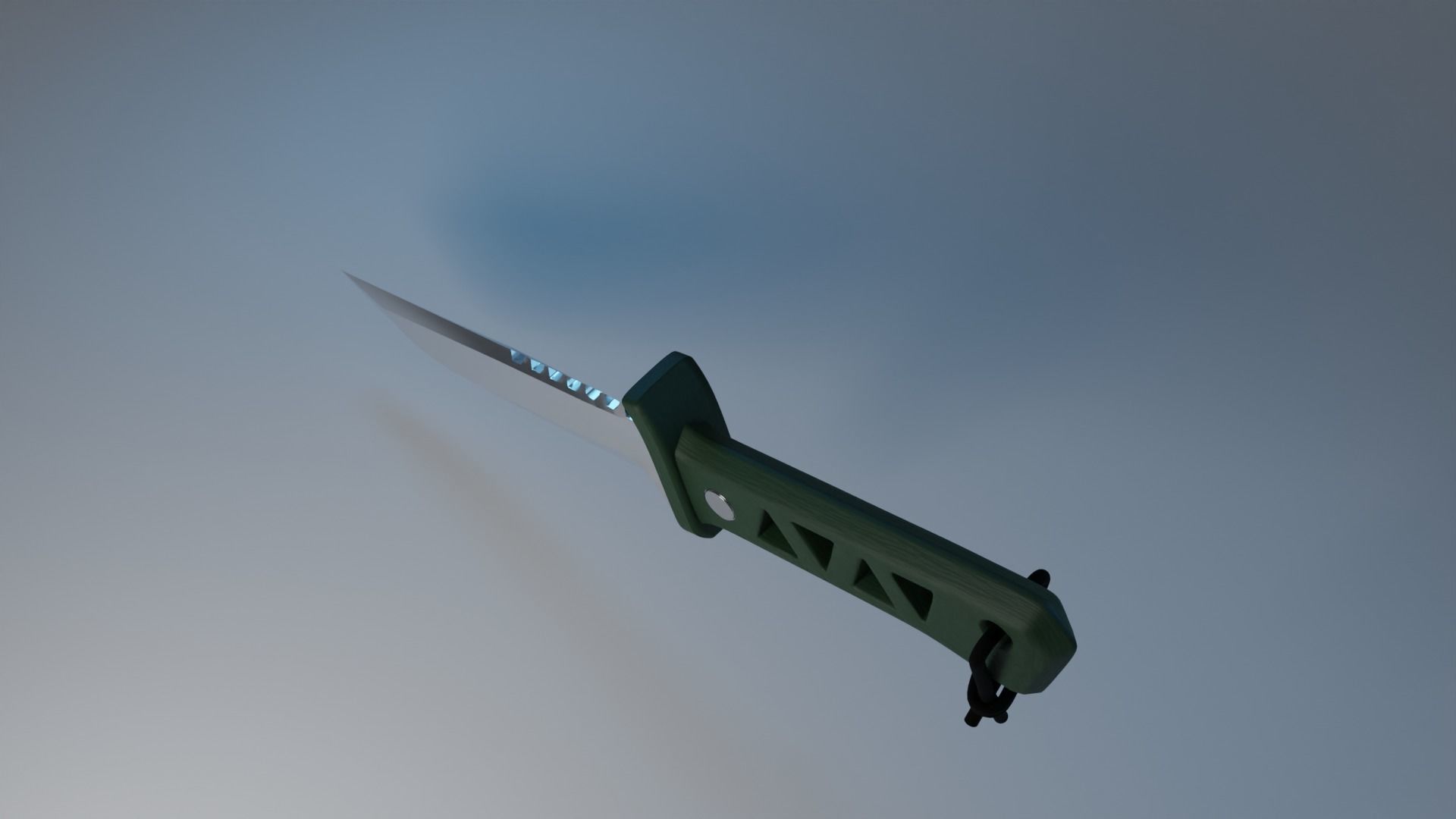 Xeonhunter knife with handle 3D model_2