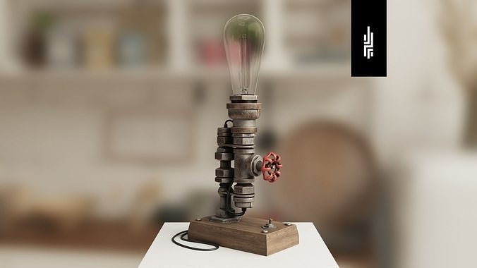 Metal Lamp 01 Low-poly 3D model