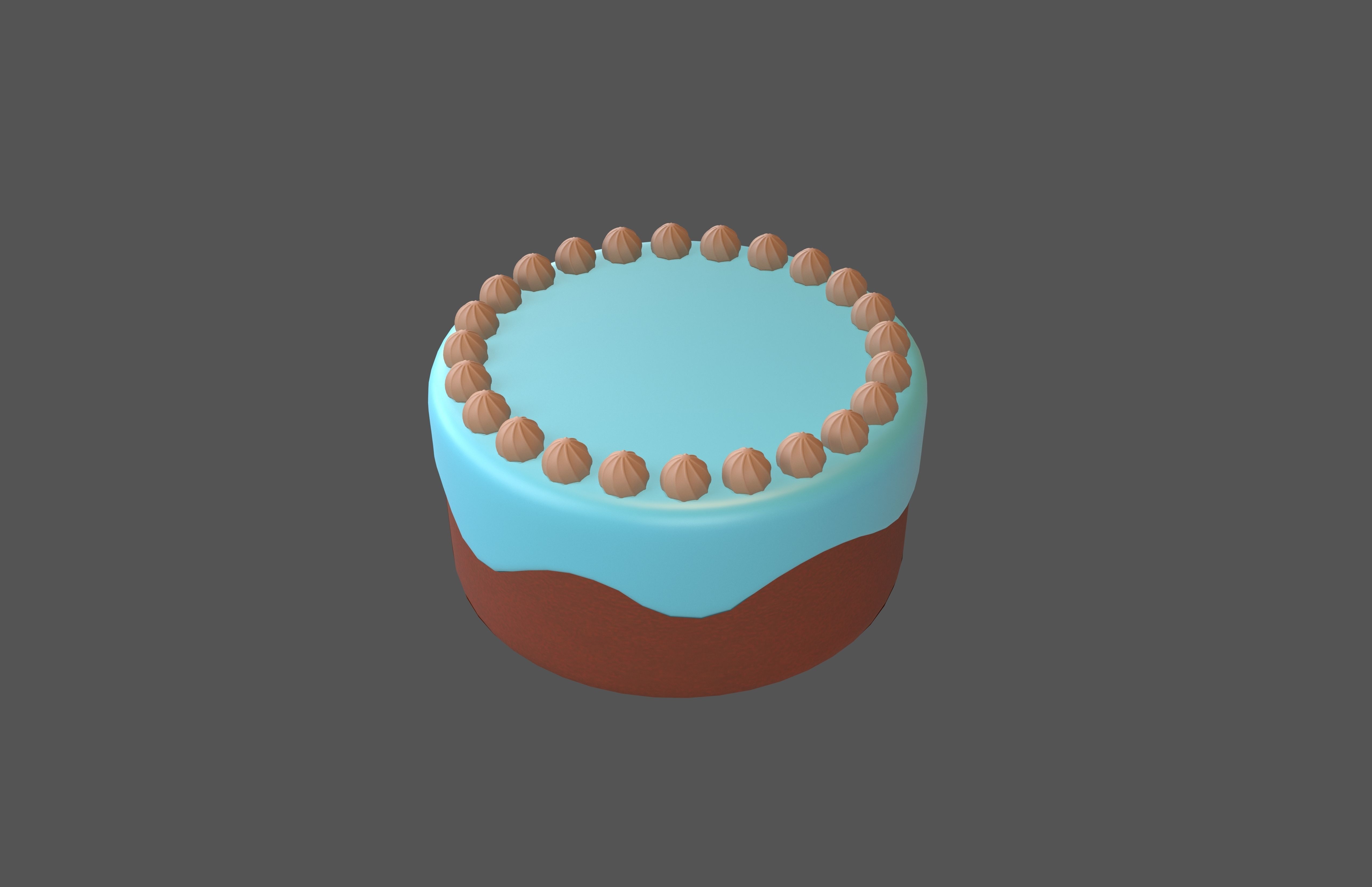 Cake v1 011 Low-poly 3D model_2