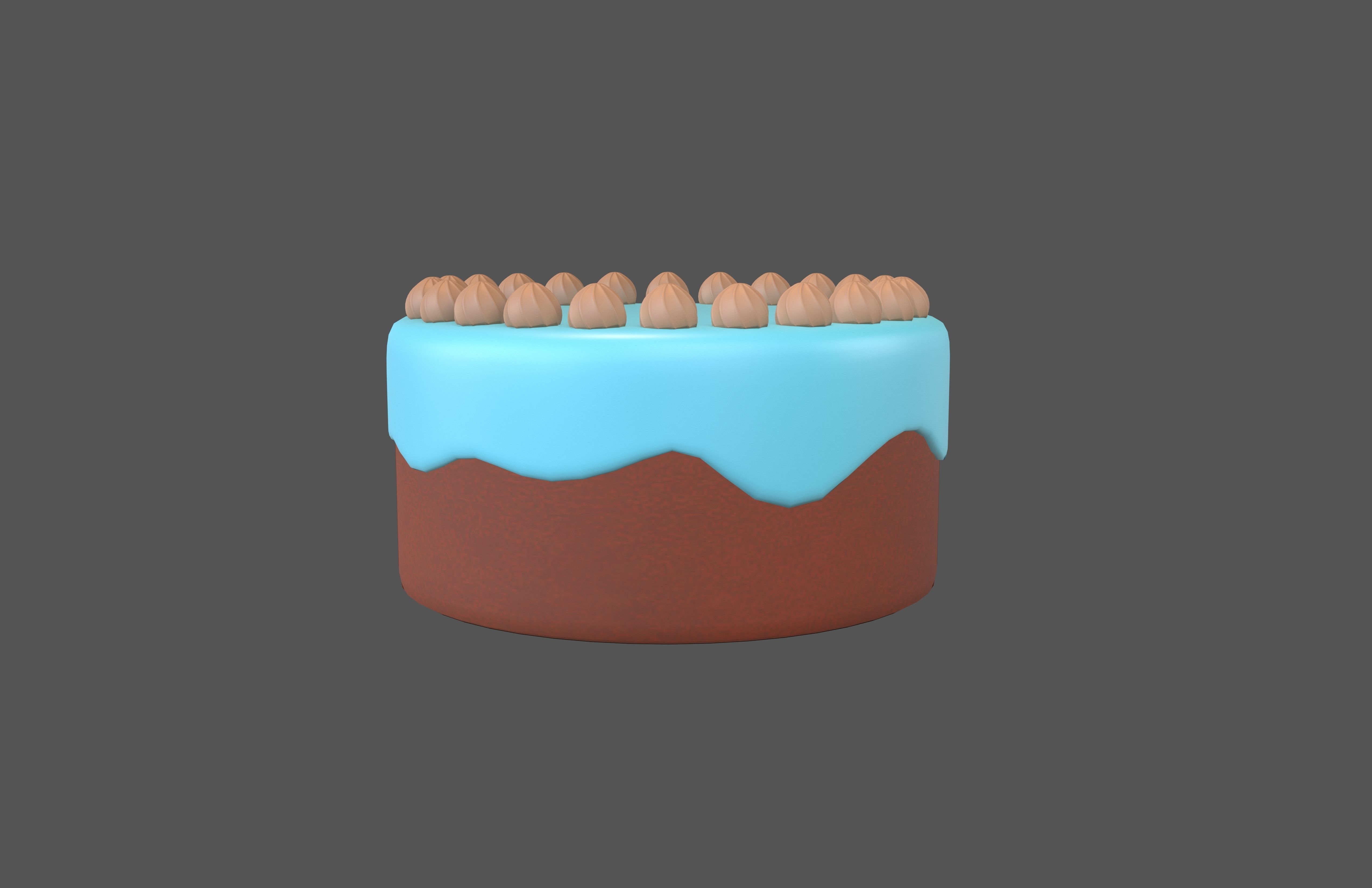 Cake v1 011 Low-poly 3D model_1