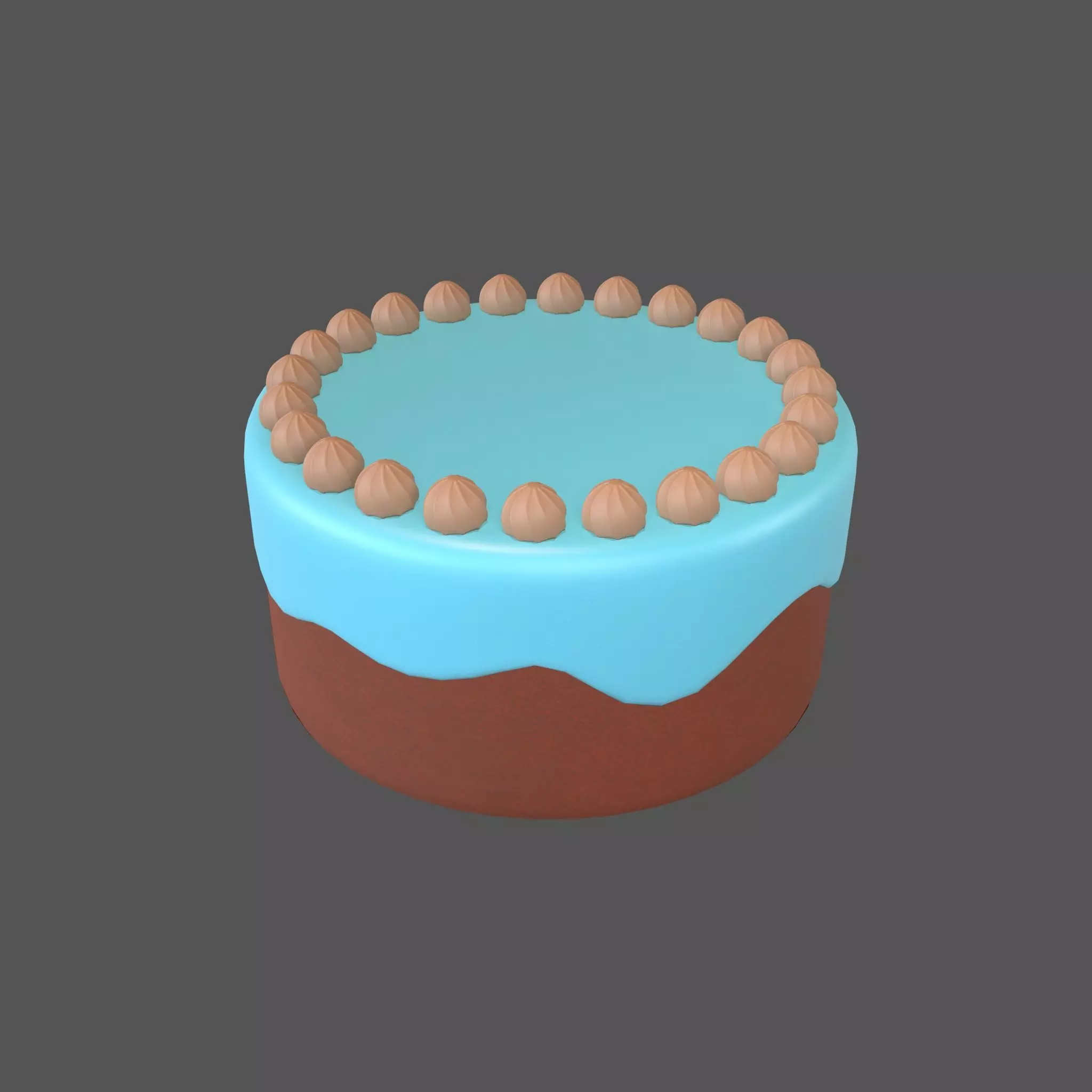 Cake v1 011 Low-poly 3D model_0