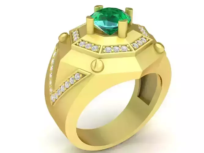 luxury korea diamond men ring 3413