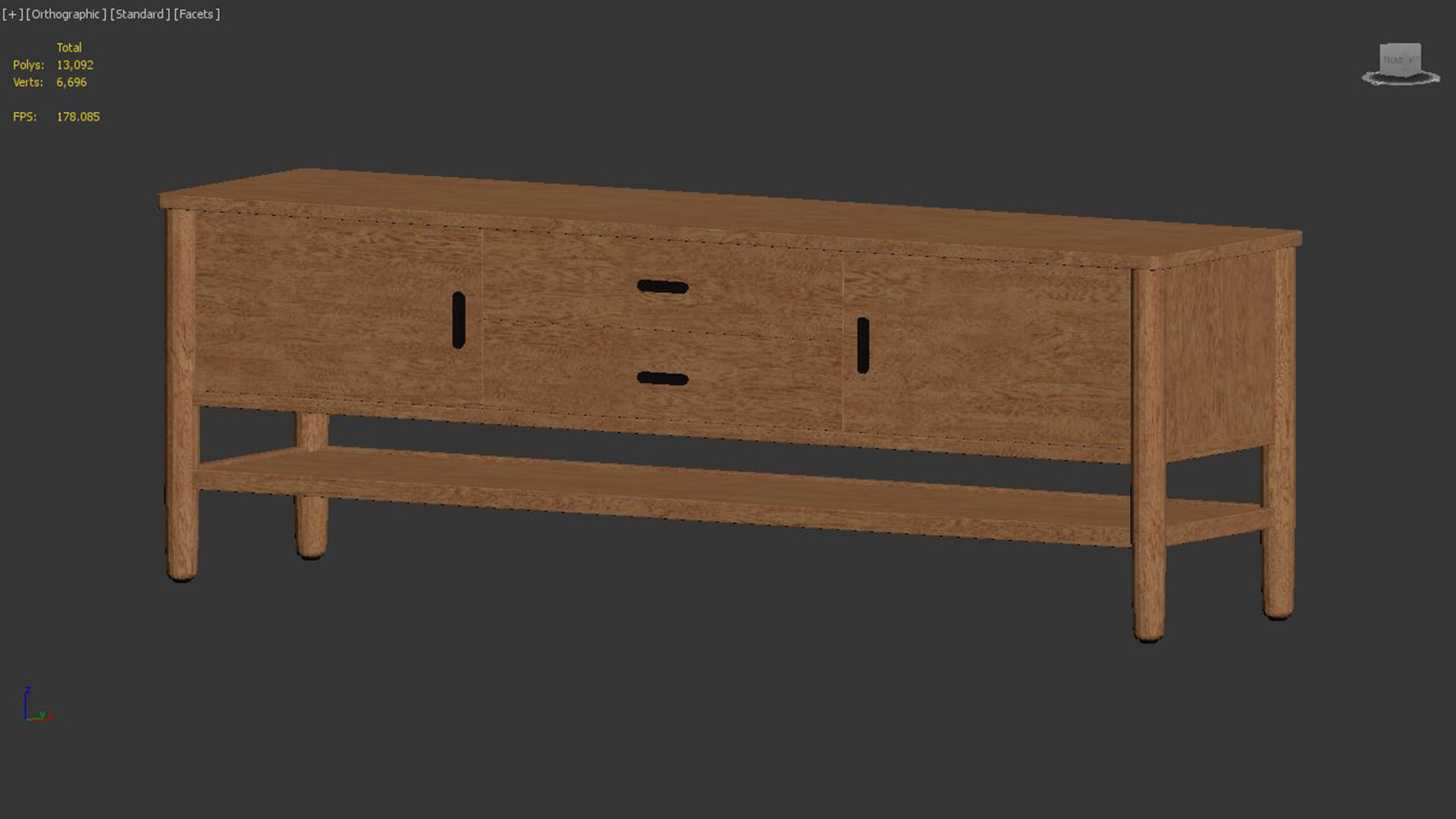 Hargrove Media Console 80 3D model_7