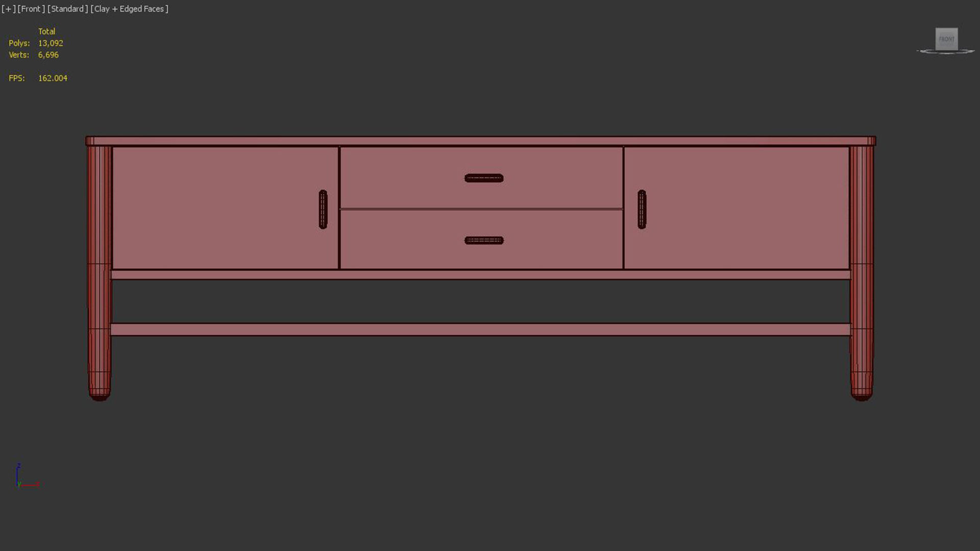 Hargrove Media Console 80 3D model_5