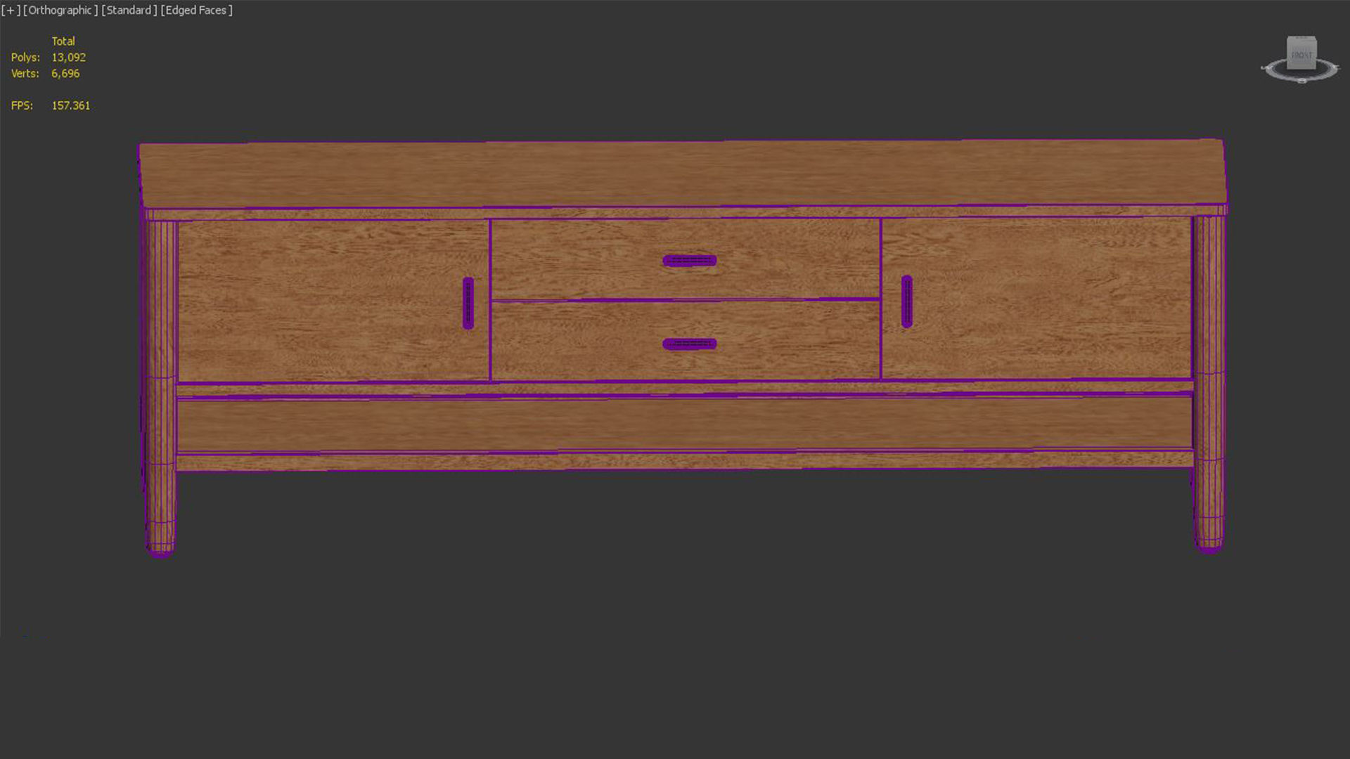 Hargrove Media Console 80 3D model_3