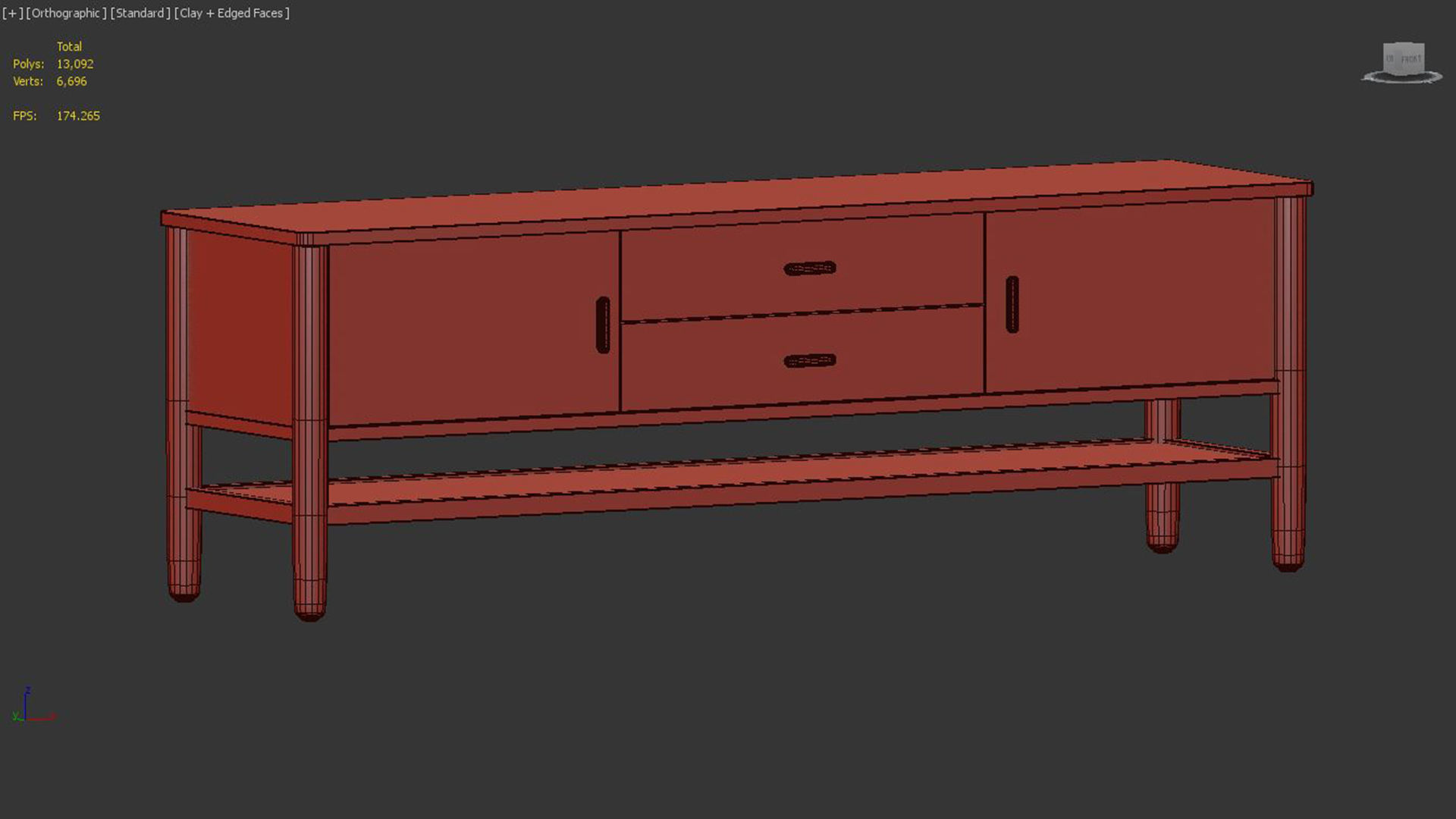 Hargrove Media Console 80 3D model_6