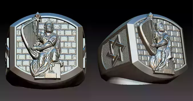 King David Ring - Rei Davi 3D print model