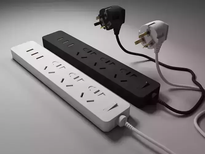 Intercalation power strip with two plugs