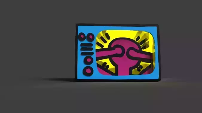 UNTITLED TV 1987 SCULPTURE- BY KEITH HARING 3D print model