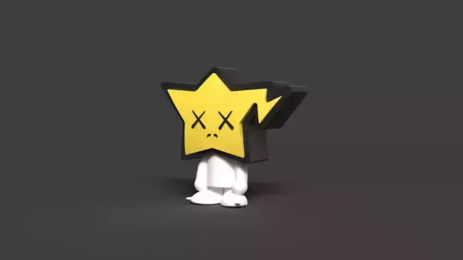 BABY MILO KAWS STAR CARTOON ART TOY 3D print model