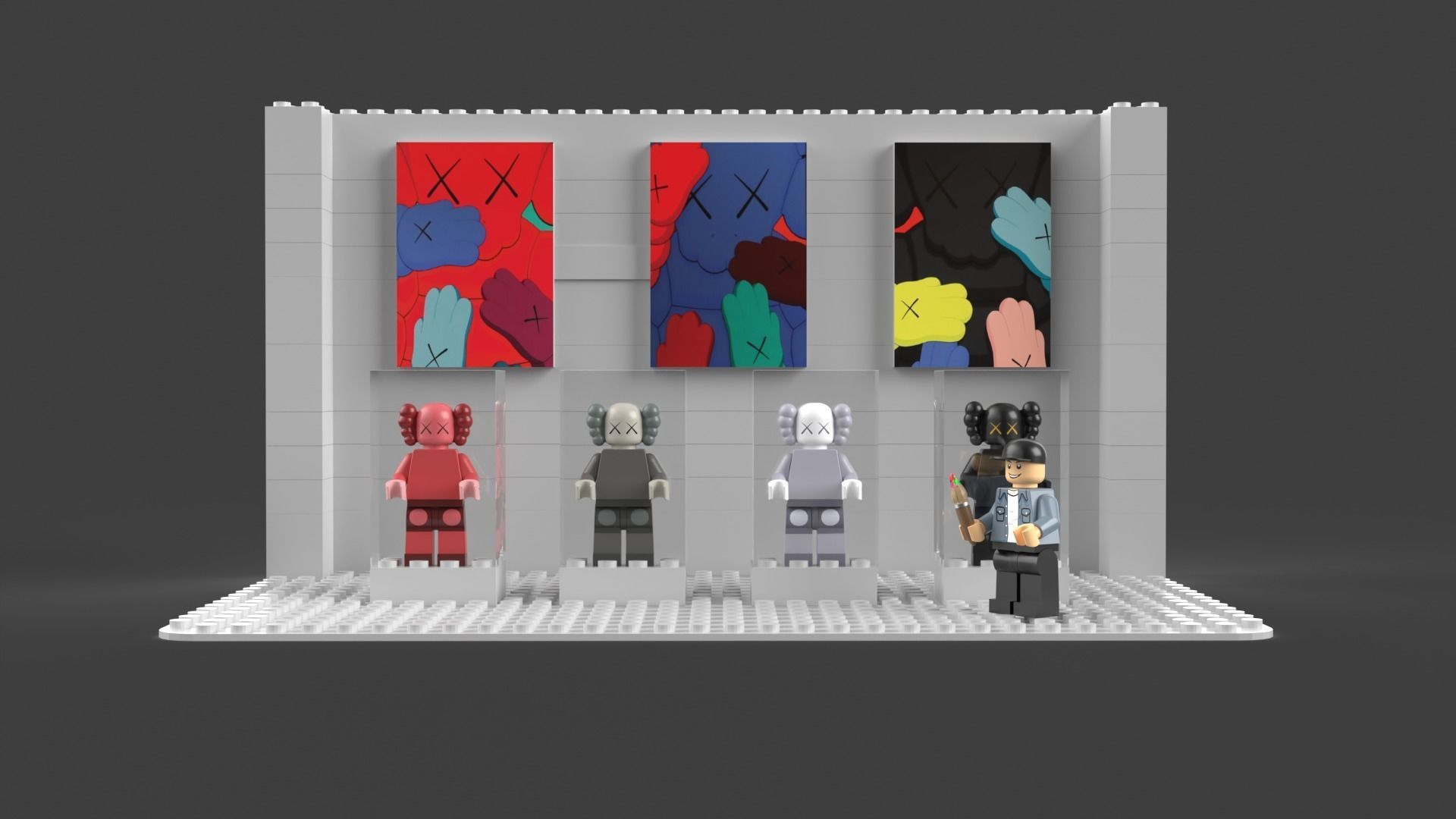 KAWS X LEGO-LEGO SET - BUILDABLE PRINT 3D print model_2