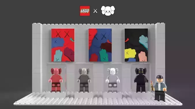 KAWS X LEGO-LEGO SET - BUILDABLE PRINT 3D print model