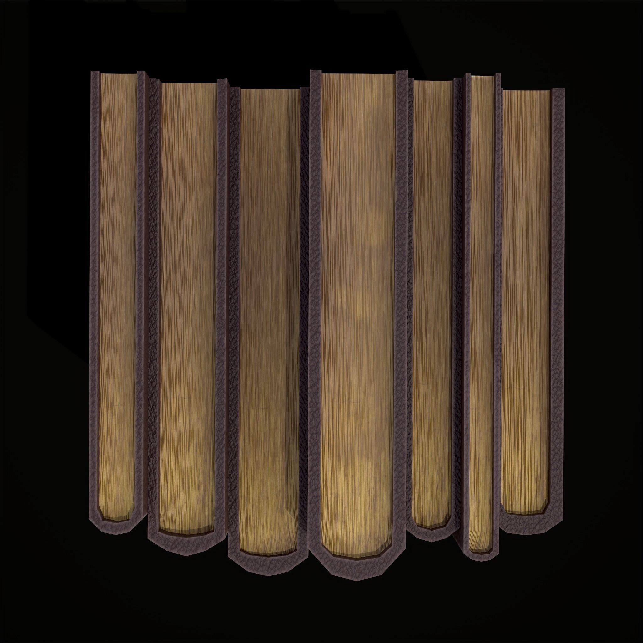 Simple Red Leather Books Low-poly 3D model_13