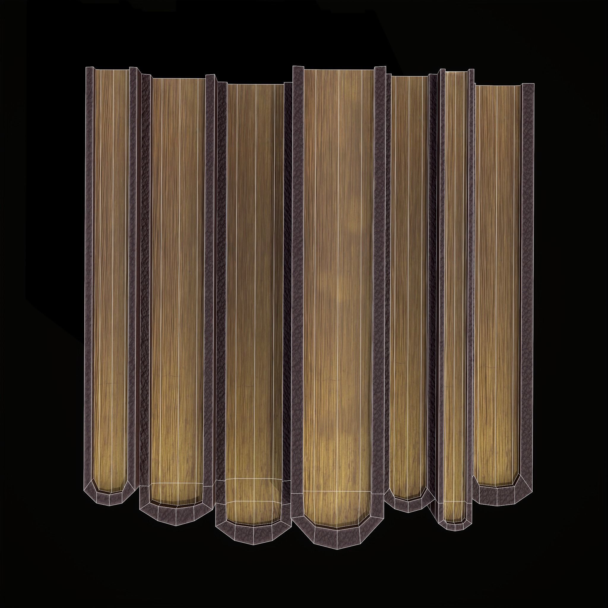 Simple Red Leather Books Low-poly 3D model_14