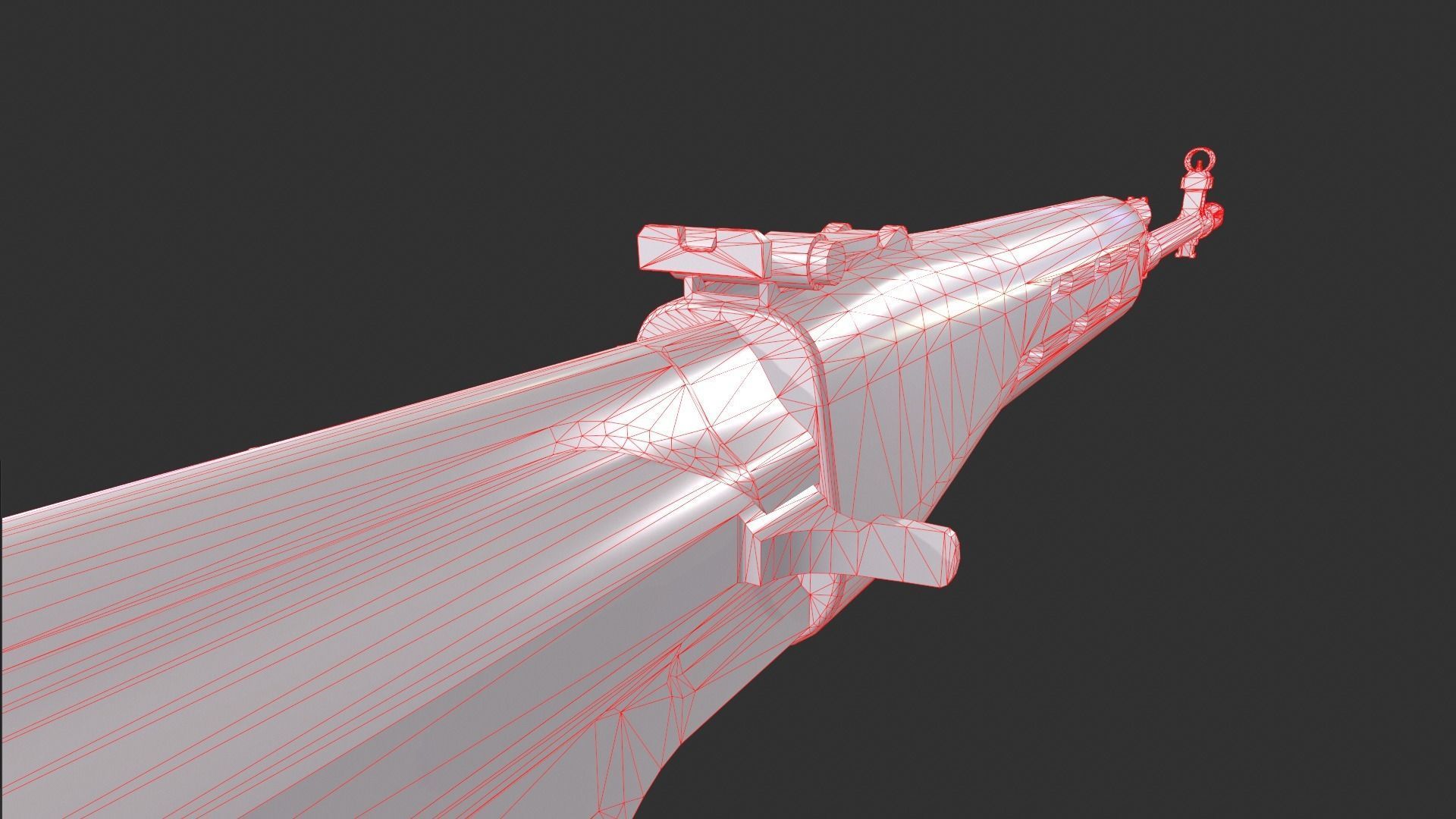SVD Dragunov Sniper Rifle Low-poly 3D model_16