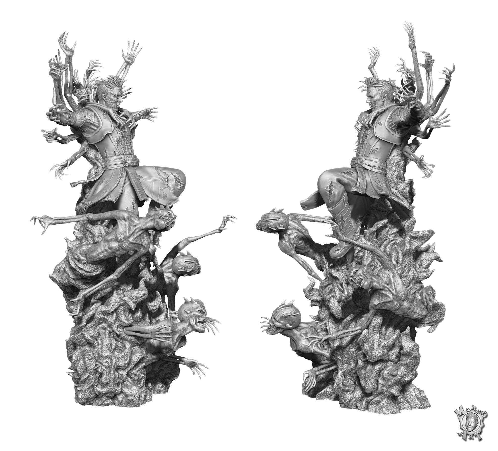 Doctor Strange in the Multiverse of Madness Zombie ver stl file  3D print model_3