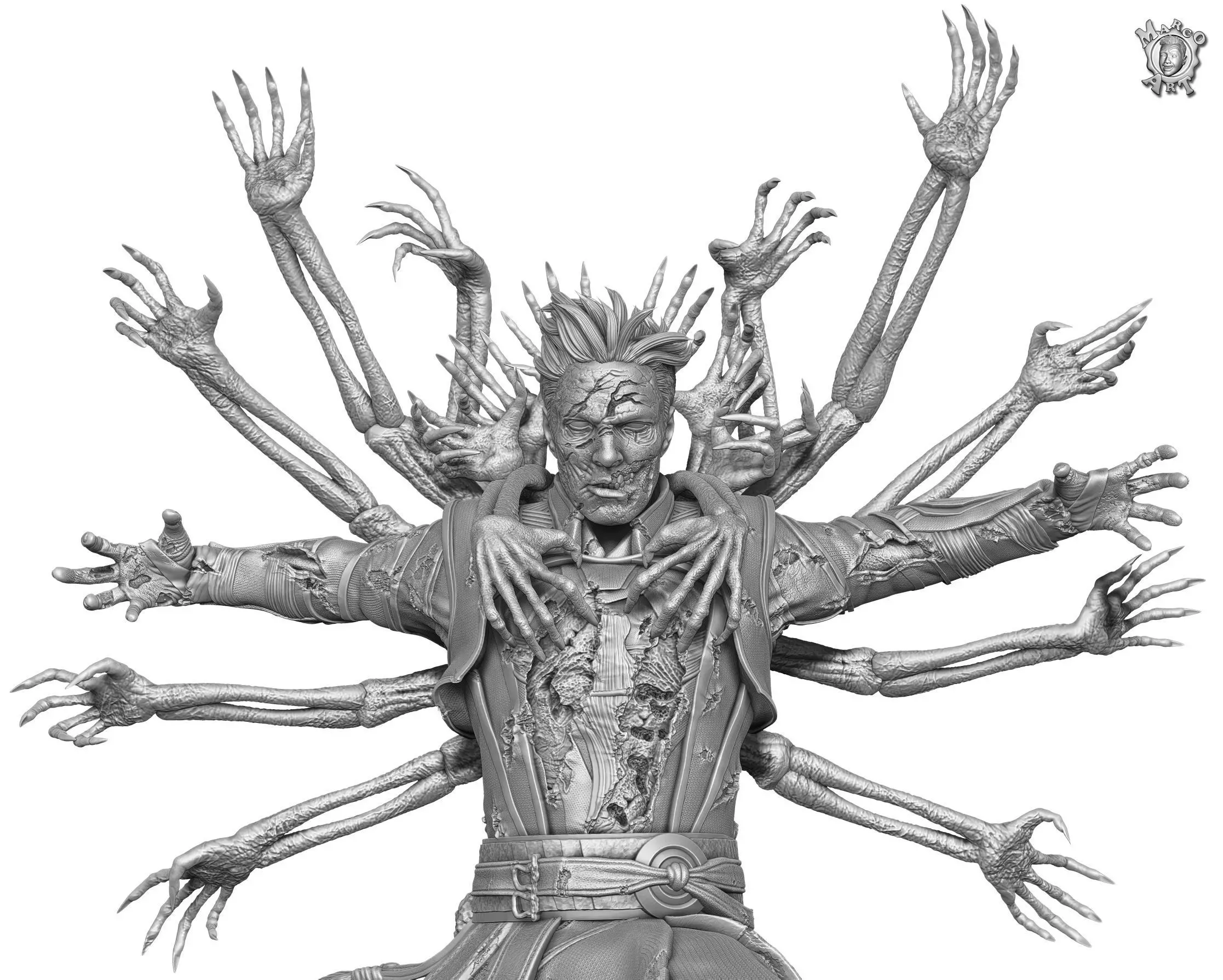 Doctor Strange in the Multiverse of Madness Zombie ver stl file  3D print model_0