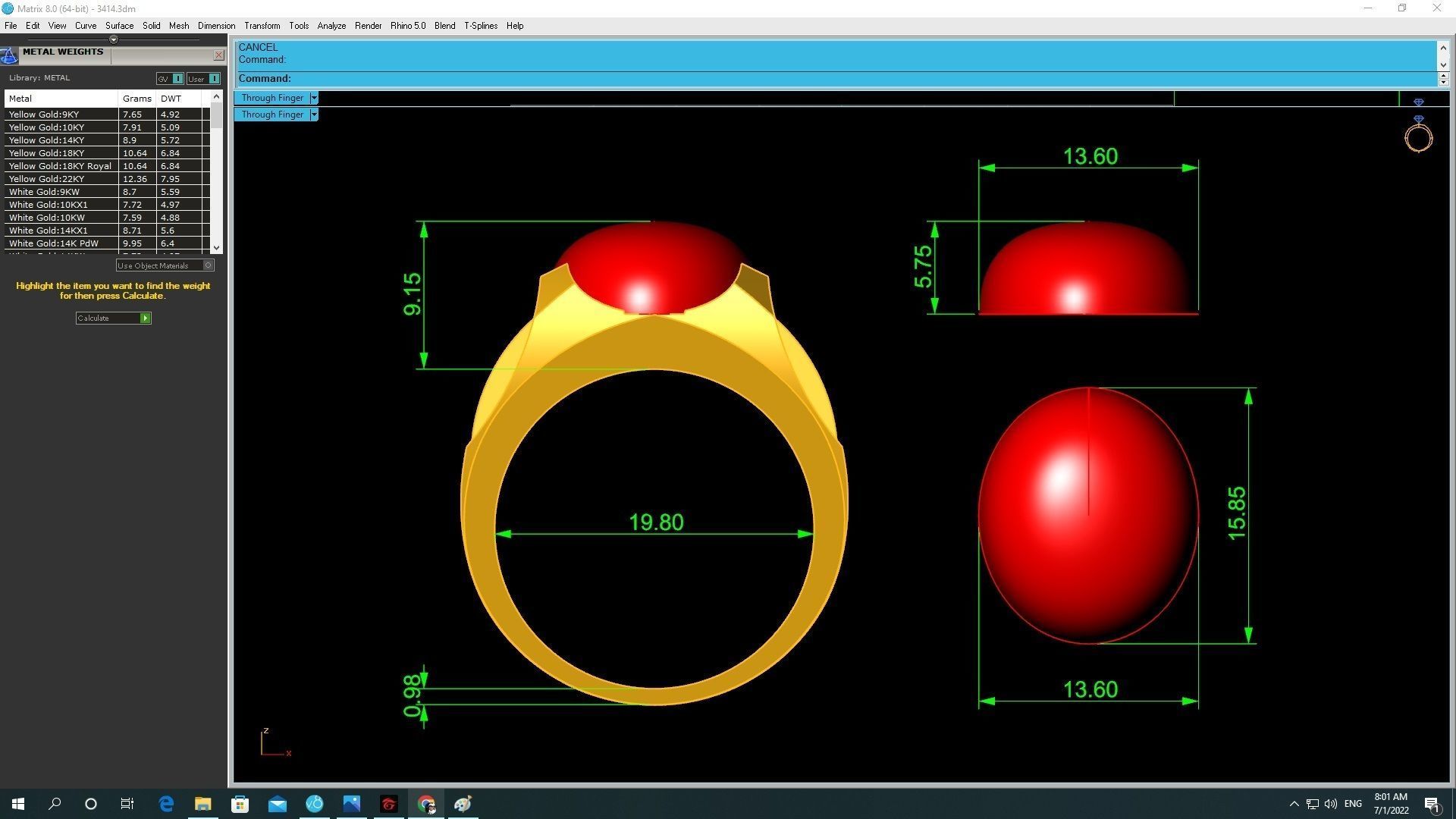 fengshui korea oval ruby men ring 3414 3D print model_3