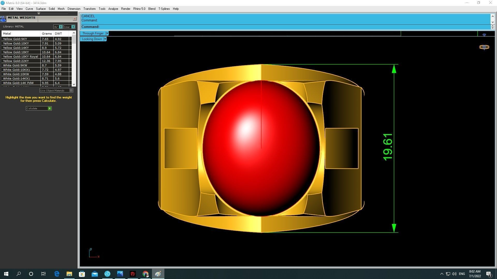 fengshui korea oval ruby men ring 3414 3D print model_4