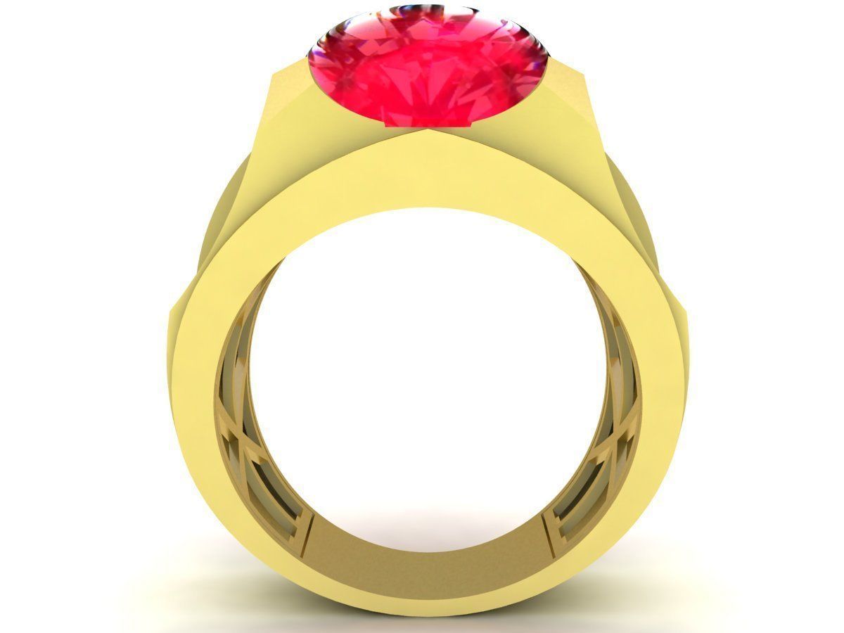 fengshui korea oval ruby men ring 3414 3D print model_5