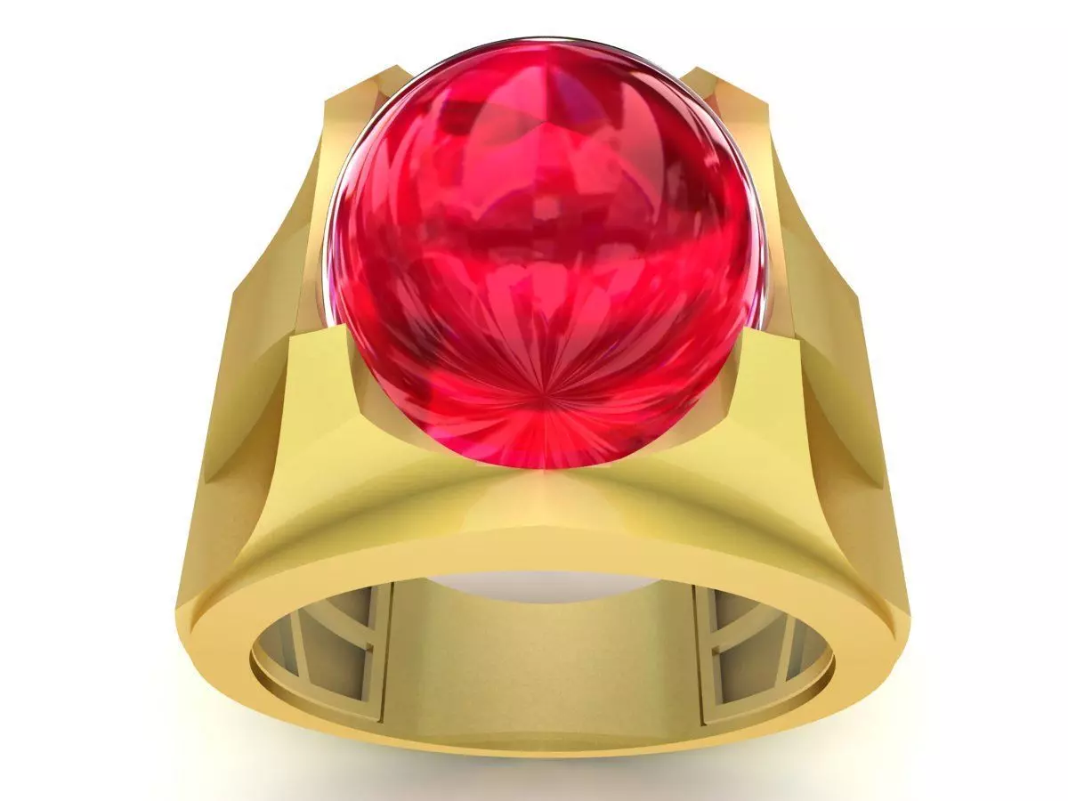 fengshui korea oval ruby men ring 3414 3D print model_0