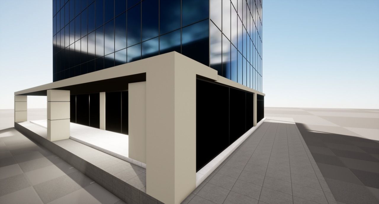 Office Glass Building or Commercial  Low-poly 3D model_12