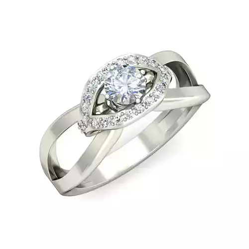 Women Wedding Engagement Two Band Ring 3D print model