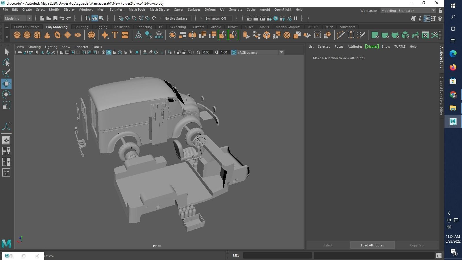 Divco 206 Milk Truck 1953 3D print model_20