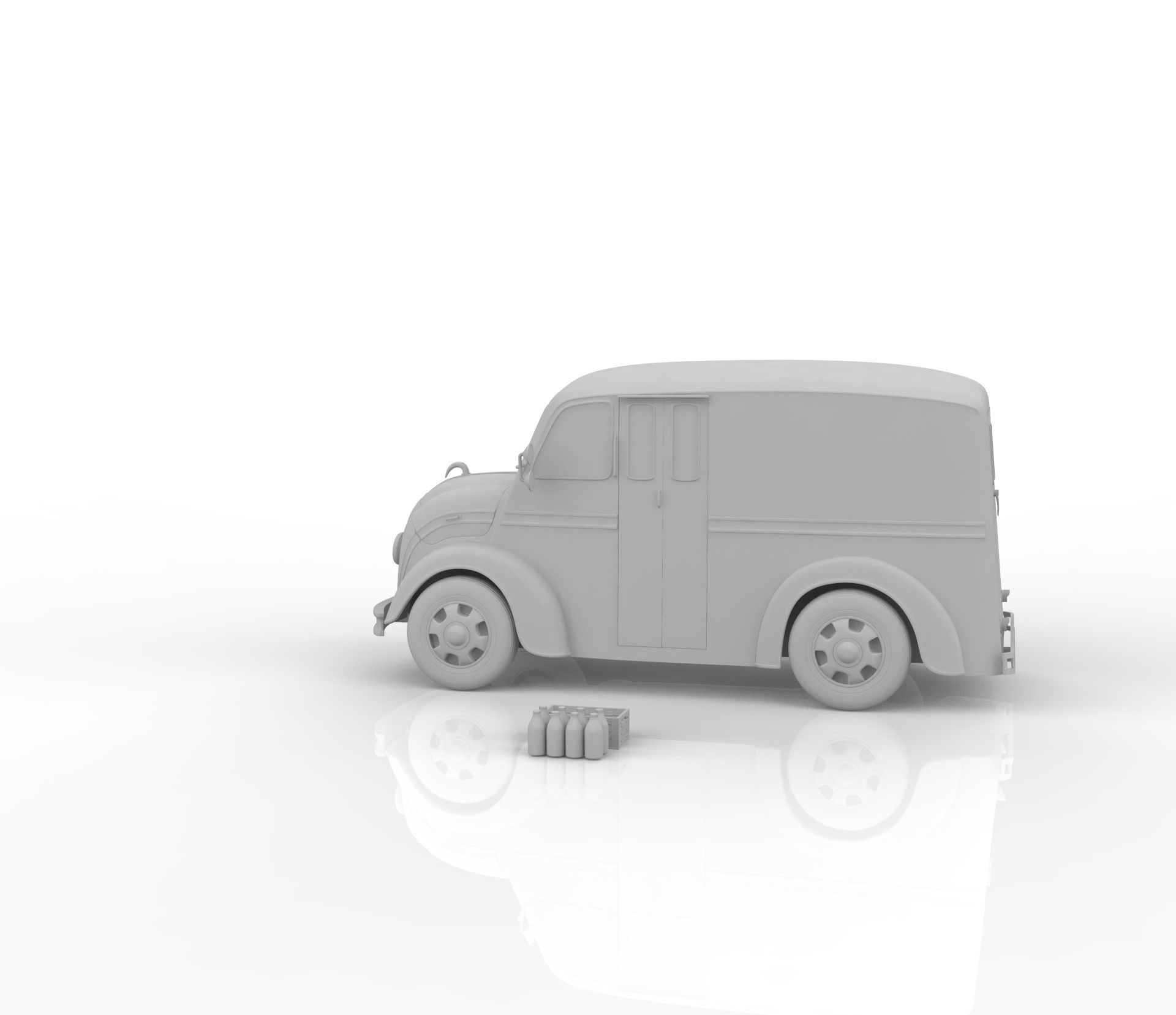 Divco 206 Milk Truck 1953 3D print model_1
