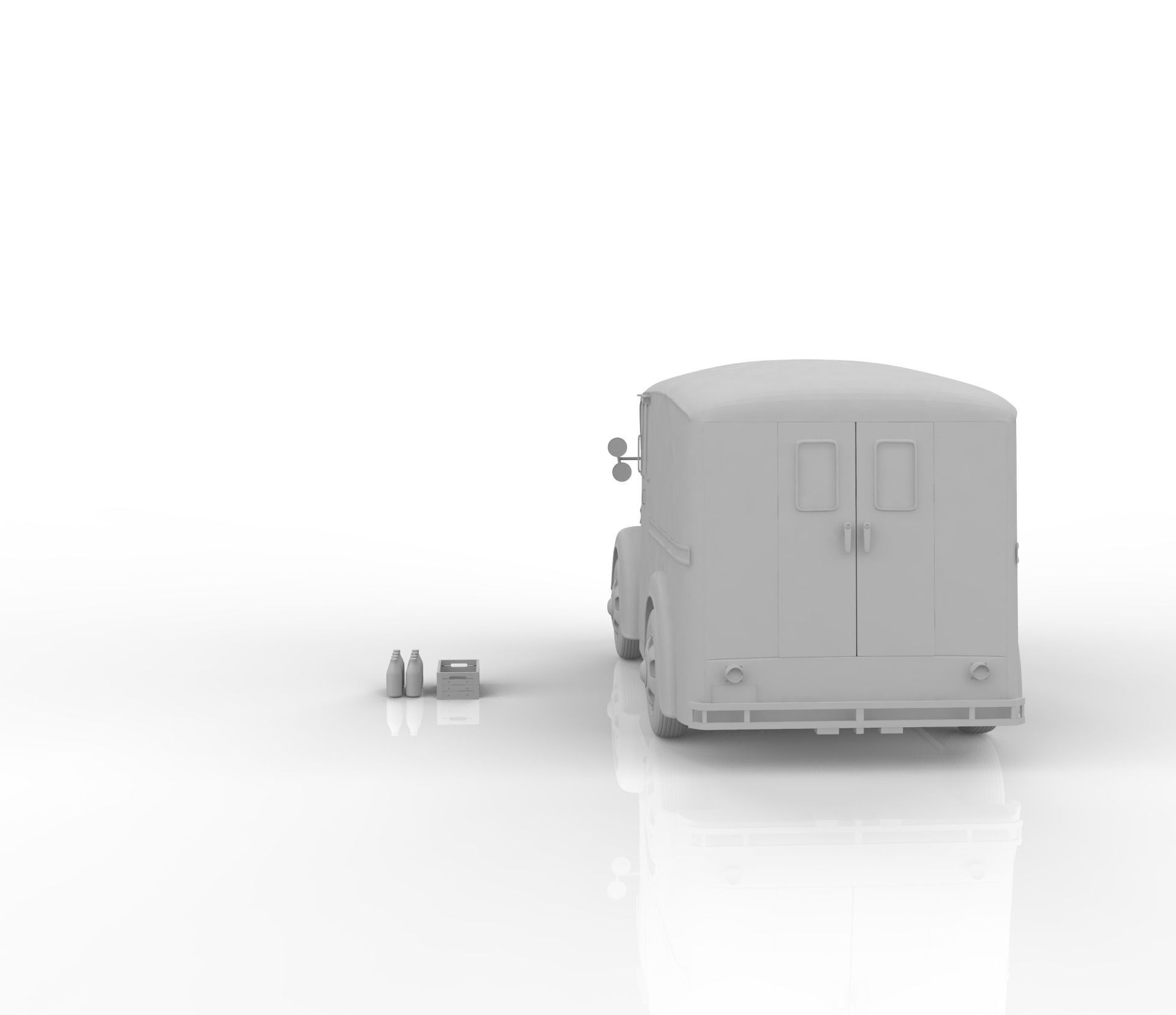 Divco 206 Milk Truck 1953 3D print model_3