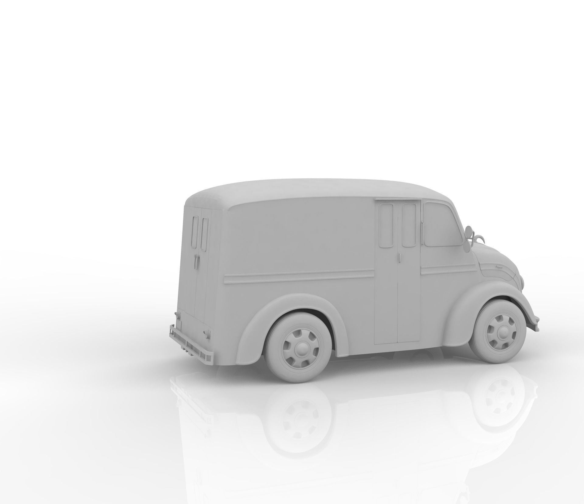 Divco 206 Milk Truck 1953 3D print model_4