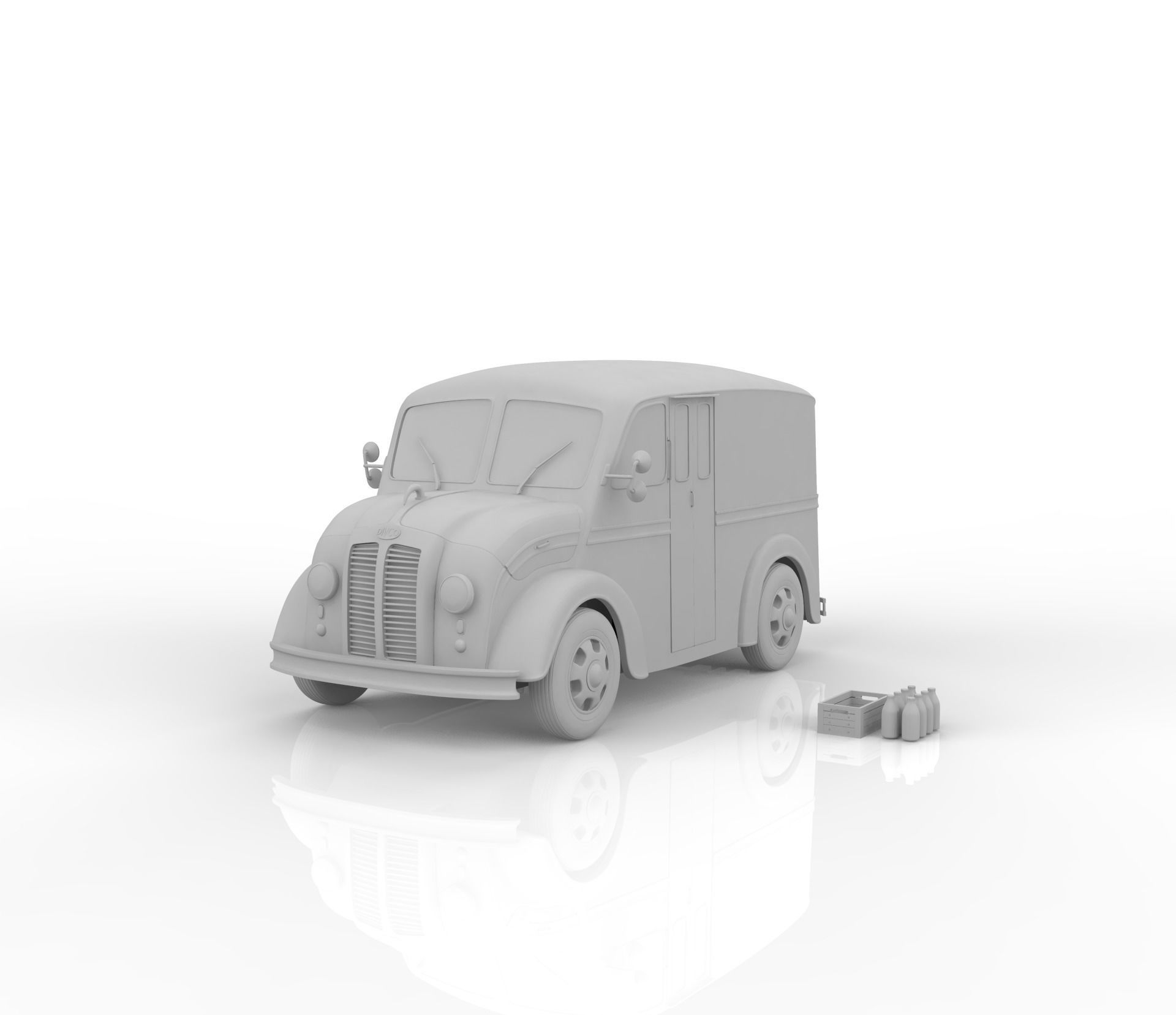 Divco 206 Milk Truck 1953 3D print model_2