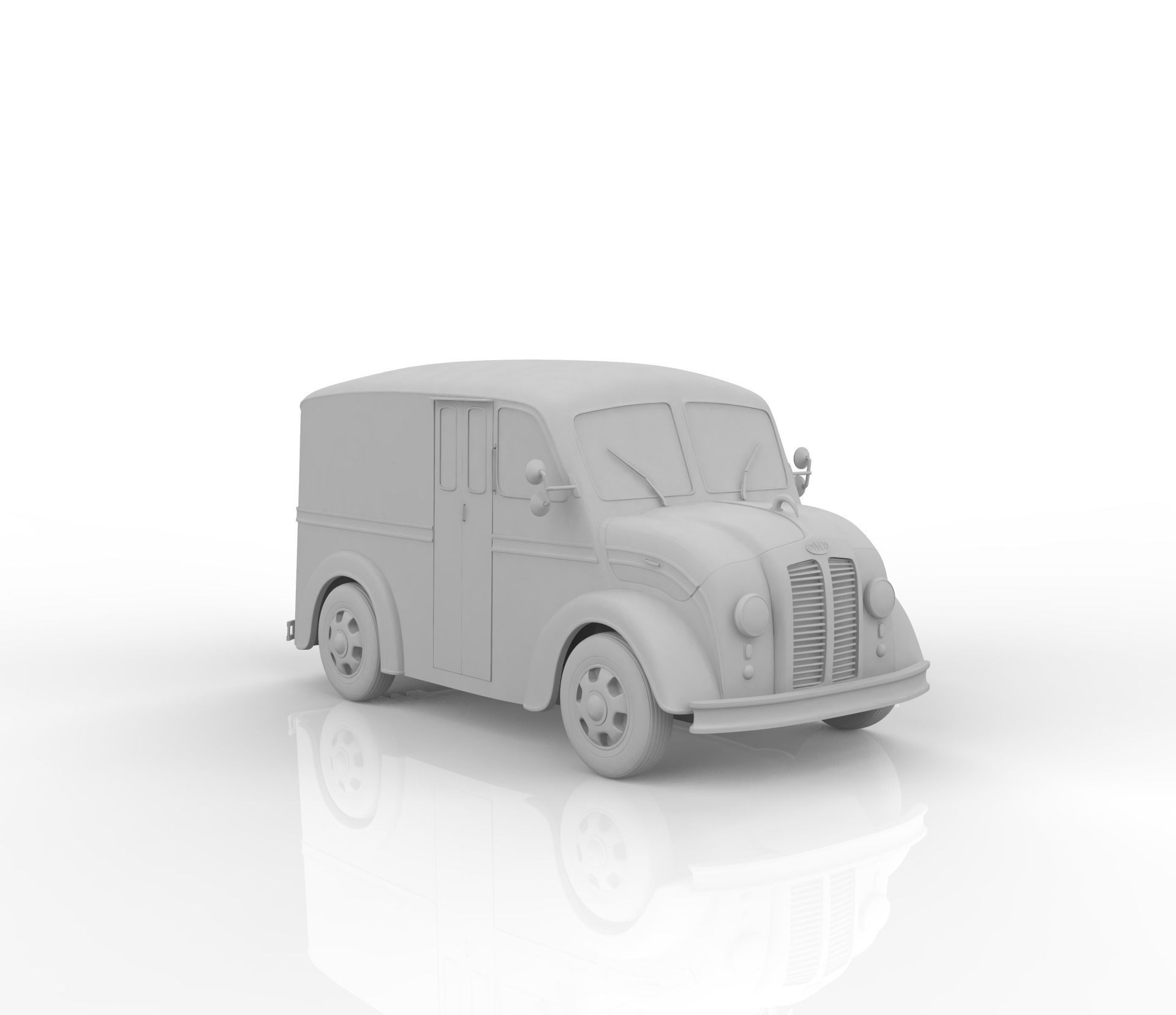 Divco 206 Milk Truck 1953 3D print model_5