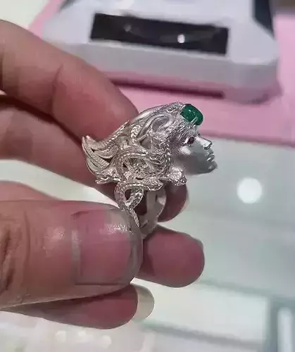 medusa ring 3D print model jade rings 3D print model