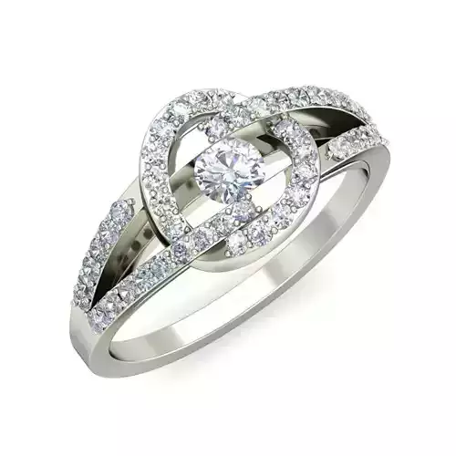 Women Wedding Engagement Two Band Ring 3D print model