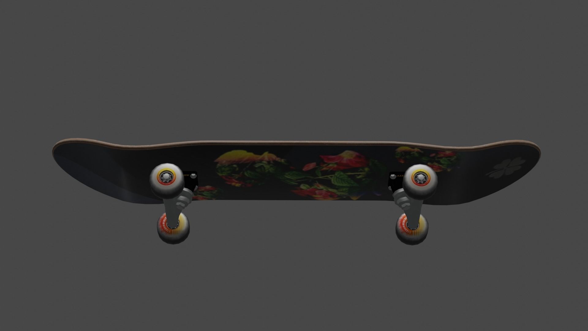 Complete Skateboard Low-poly 3D model_1