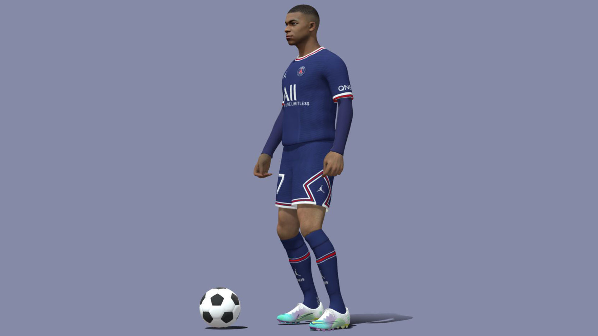 3D Rigged Kylian Mbappe  3D model_2