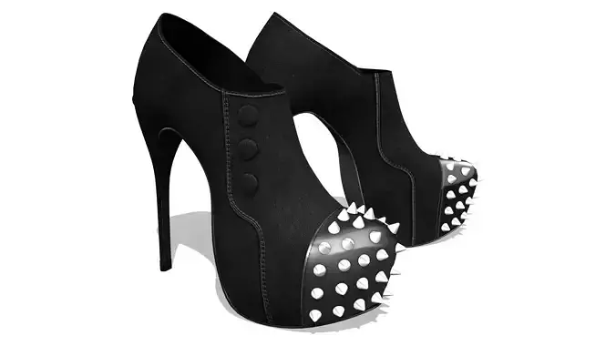 Womens Mid Heel Shoes With Studs