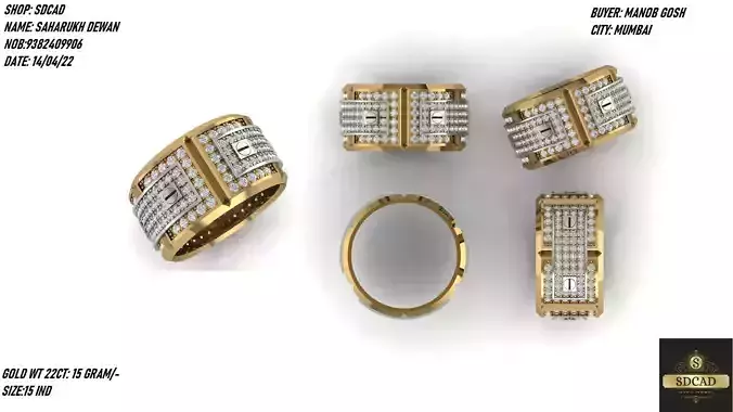 letest band for men Low-poly 3D model