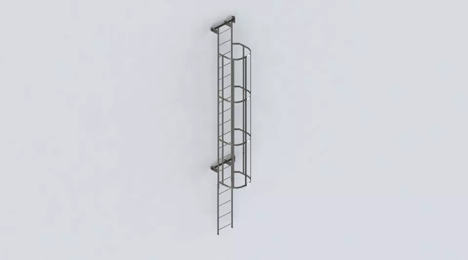 Ladders 14 plus 4 steps Free 3D model_0