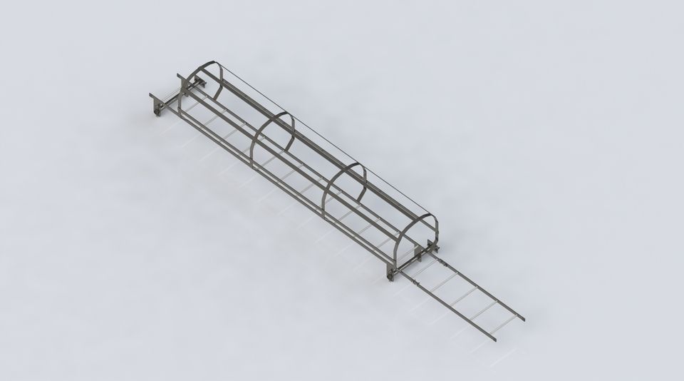 Ladders 14 plus 4 steps Free 3D model_1