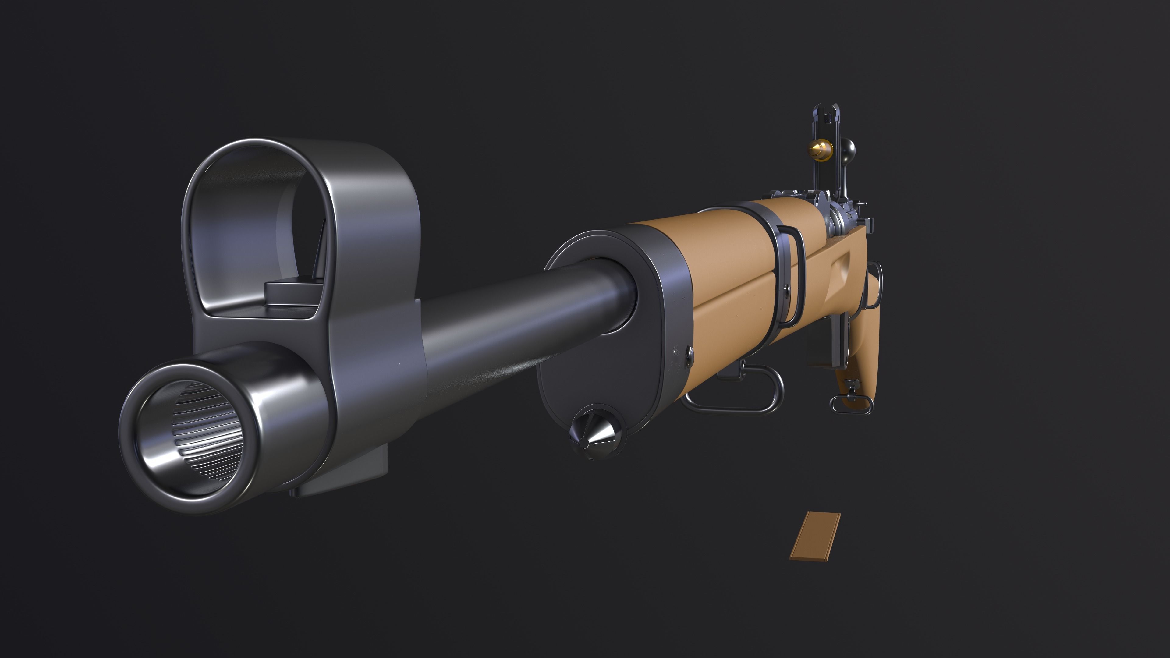 35M Manlicher lowpoly Low-poly 3D model_22