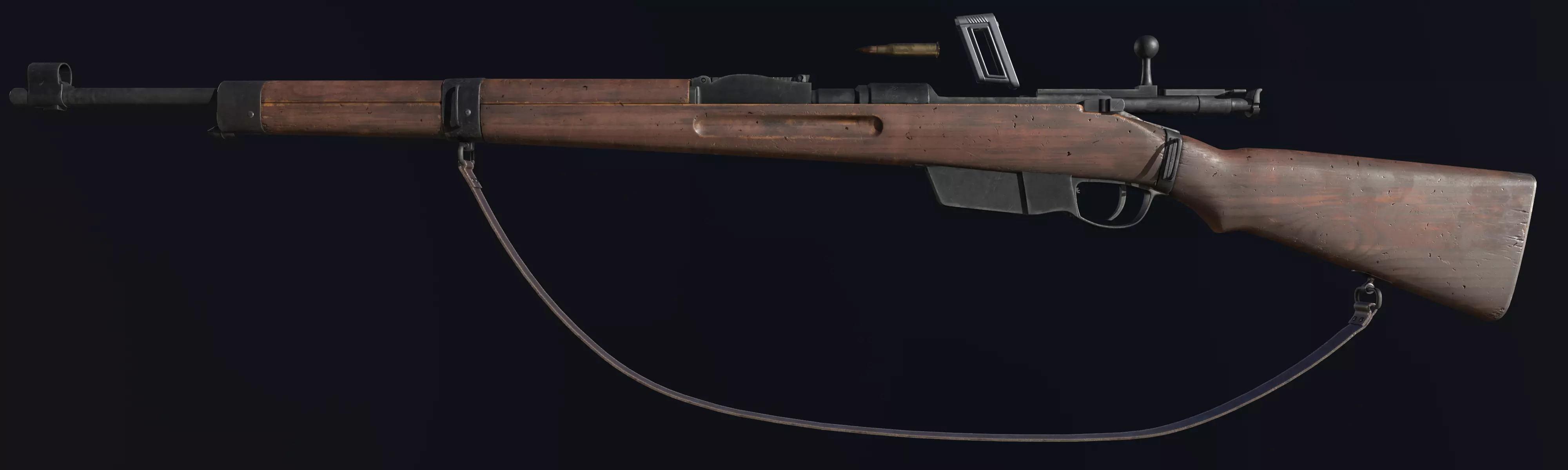 35M Manlicher lowpoly Low-poly 3D model_0