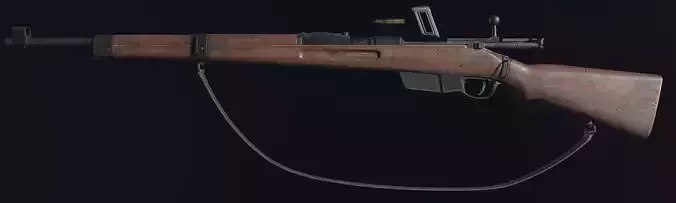 35M Manlicher lowpoly Low-poly 3D model